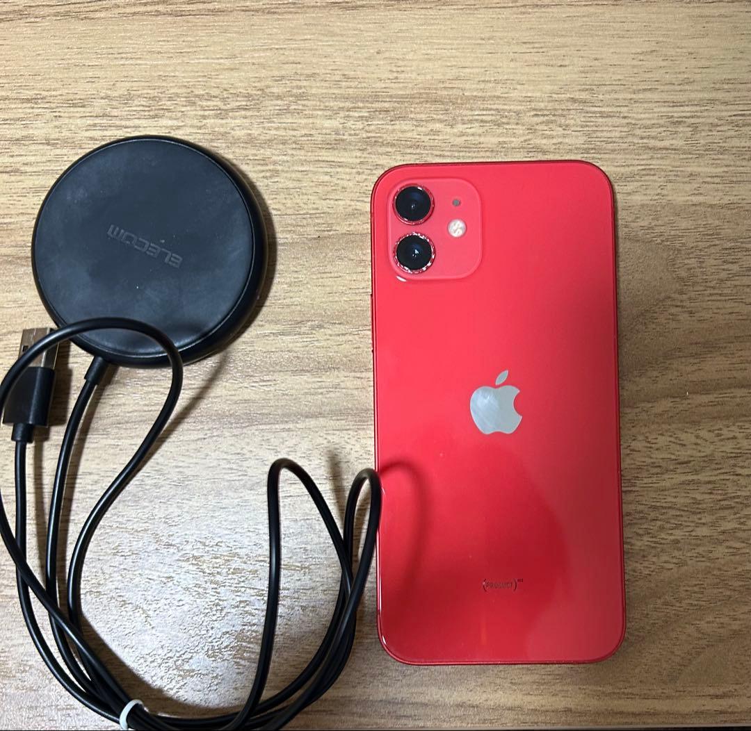 iPhone 12 レッド 128GB SIMフリー （背面充電推奨）