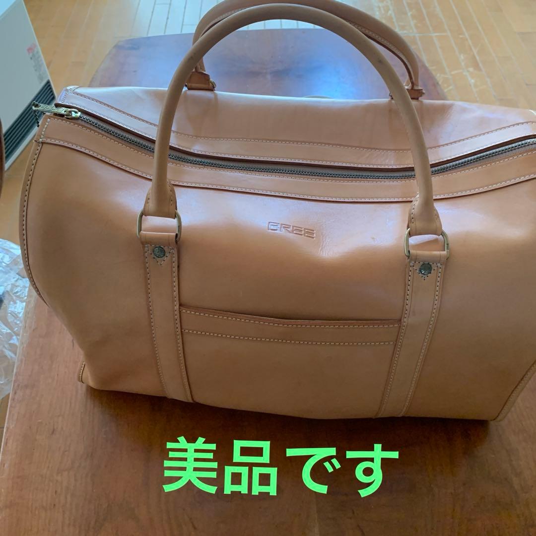 BREE ボストンバッグ ナチュラルレザー