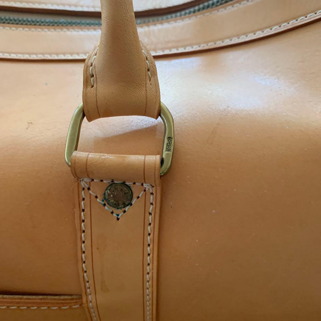 BREE ボストンバッグ ナチュラルレザー