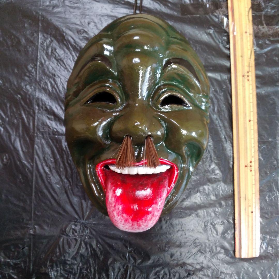 祭り面・「バカ面」・木彫品