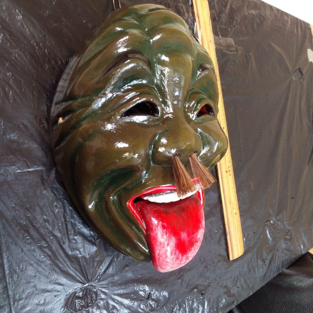 祭り面・「バカ面」・木彫品