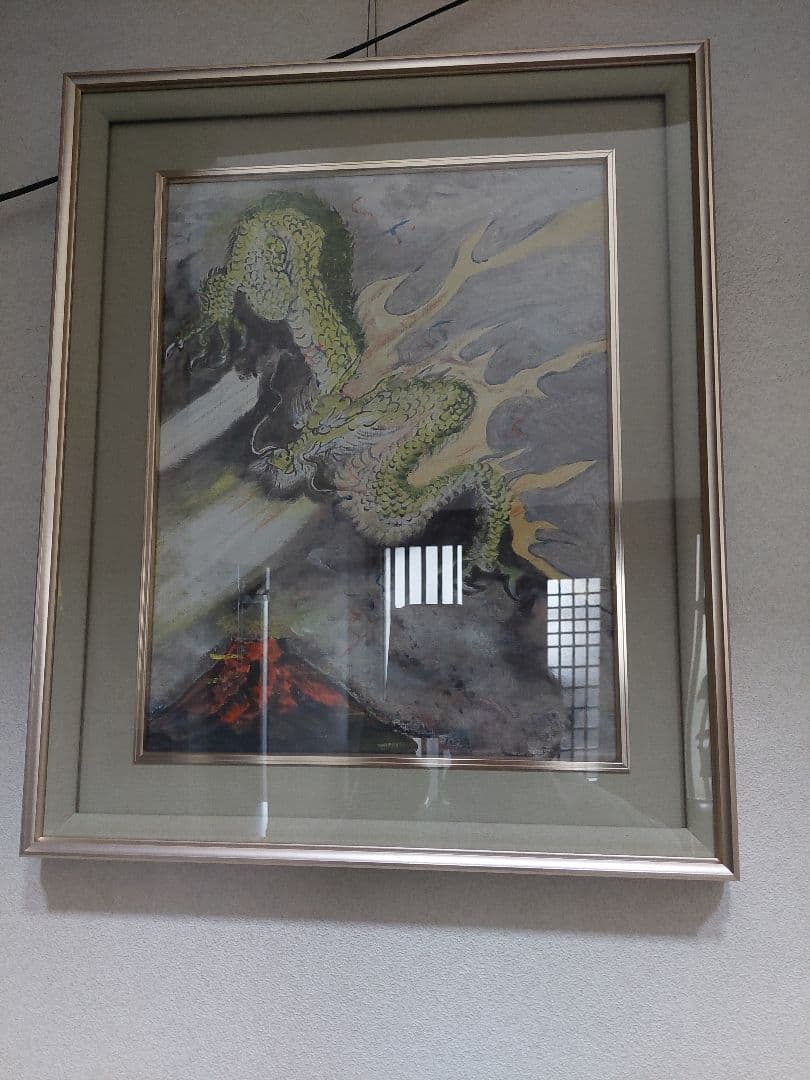 油絵、黄金昇龍