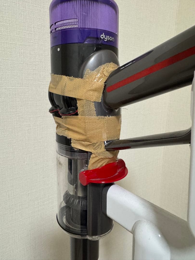 Dyson 掃除機 ブラック パープル SV21 純正スタンド付き ジャンク品