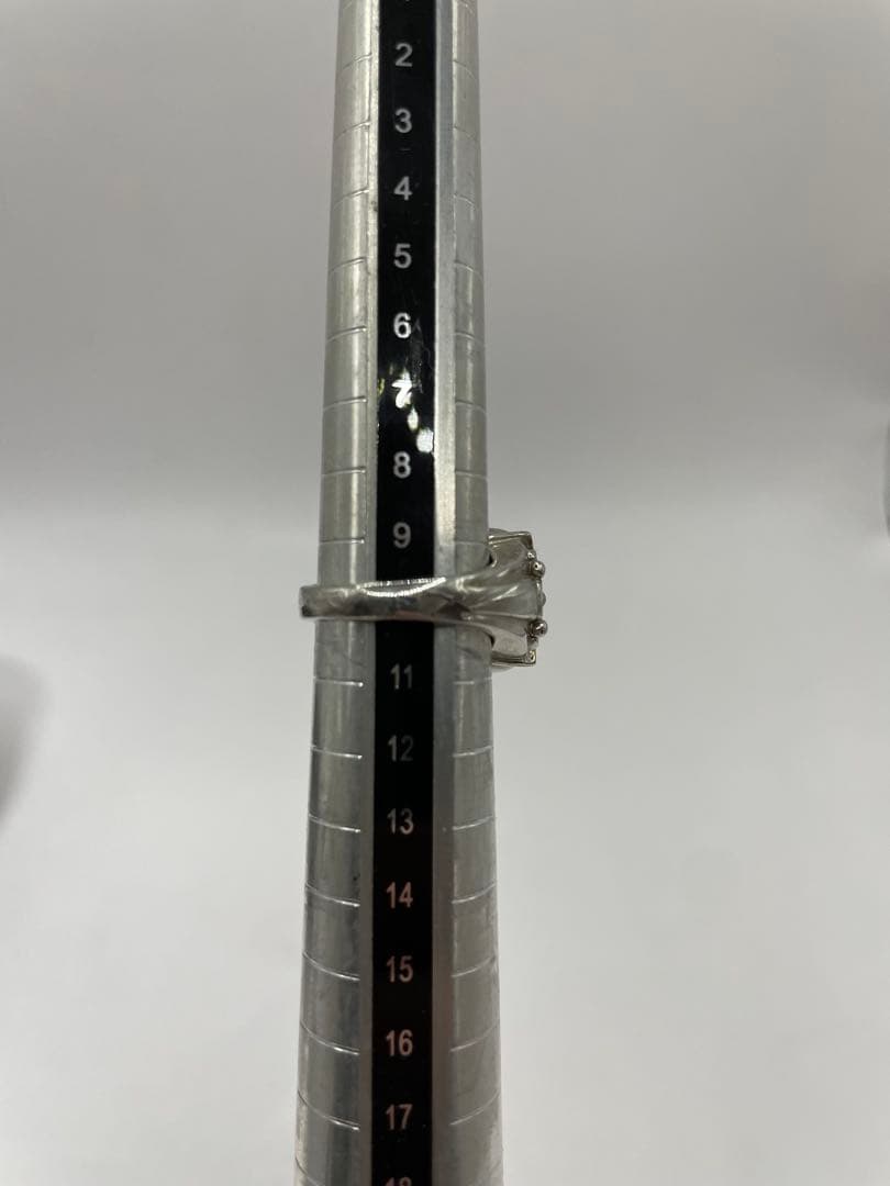 k18 silver925 ペリドットリング　天然石　10号