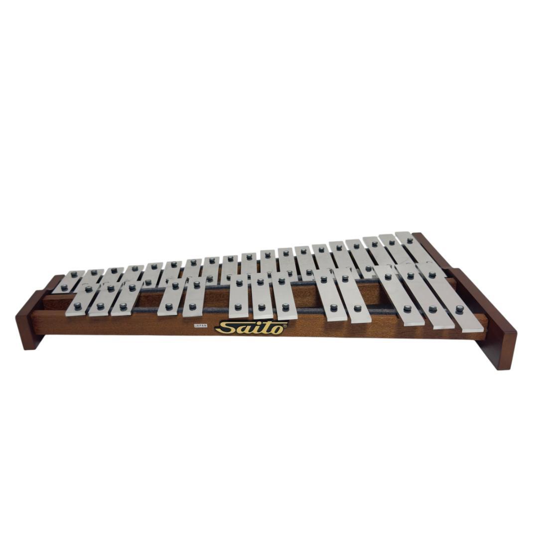 美品 Saito サイトウ グロッケン D-4 32音 鉄琴 打楽器　マレット付