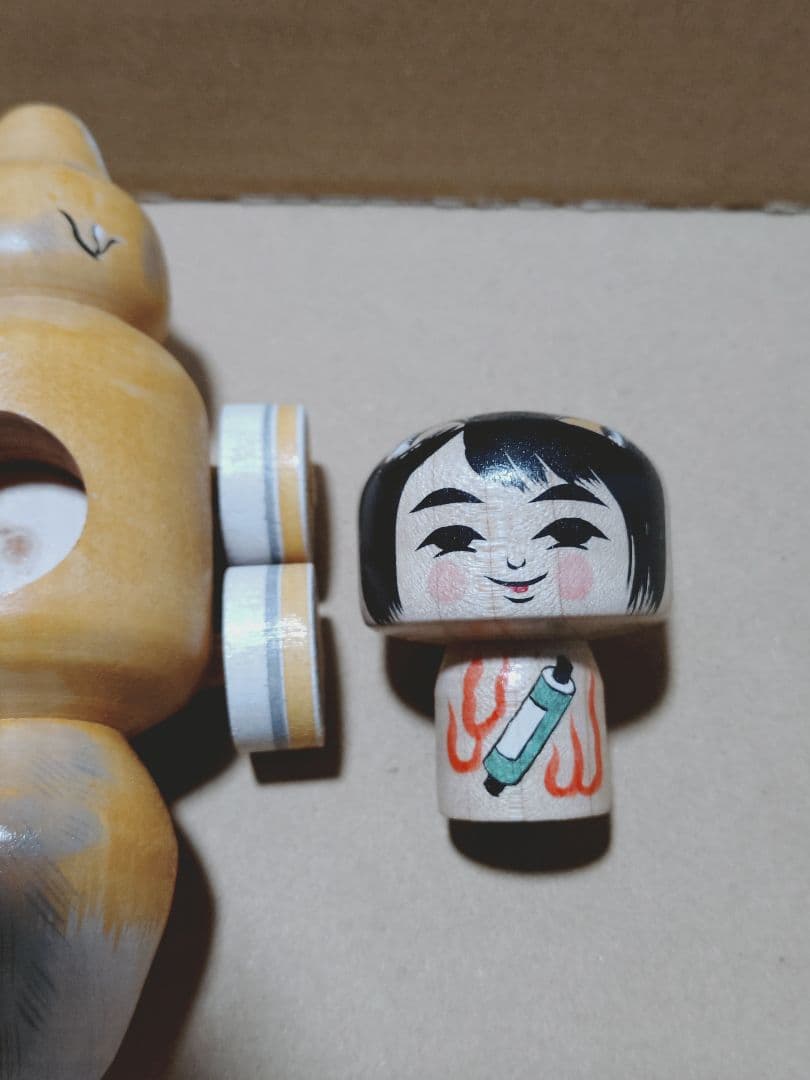 石巻こけし　きつね車　美品