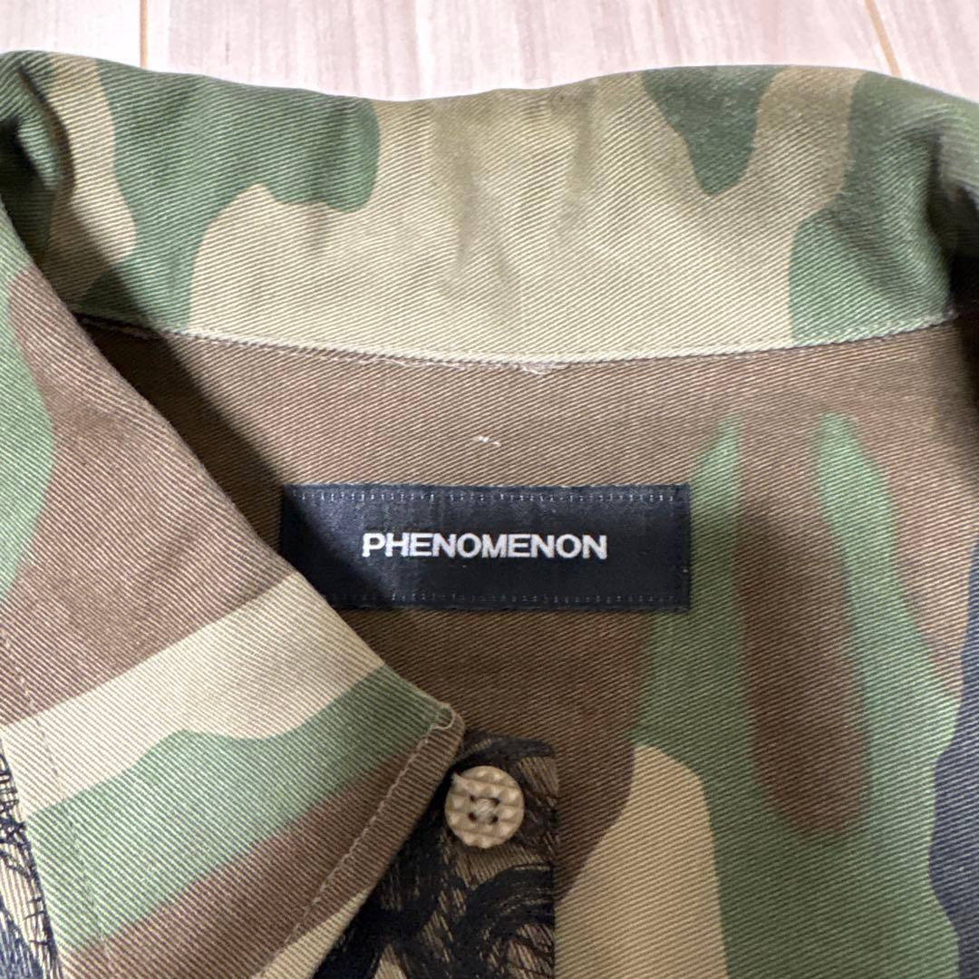 PHENOMENON 迷彩柄刺繍長袖シャツ