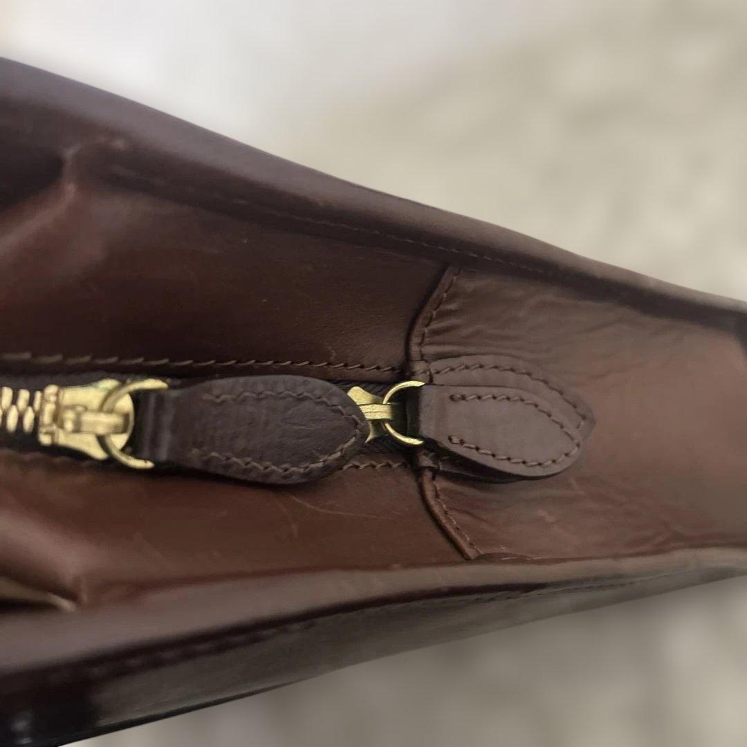 【美品】大峡製鞄　ビジネスバッグ　ブリーフケース　A4収納可能　ブラウン