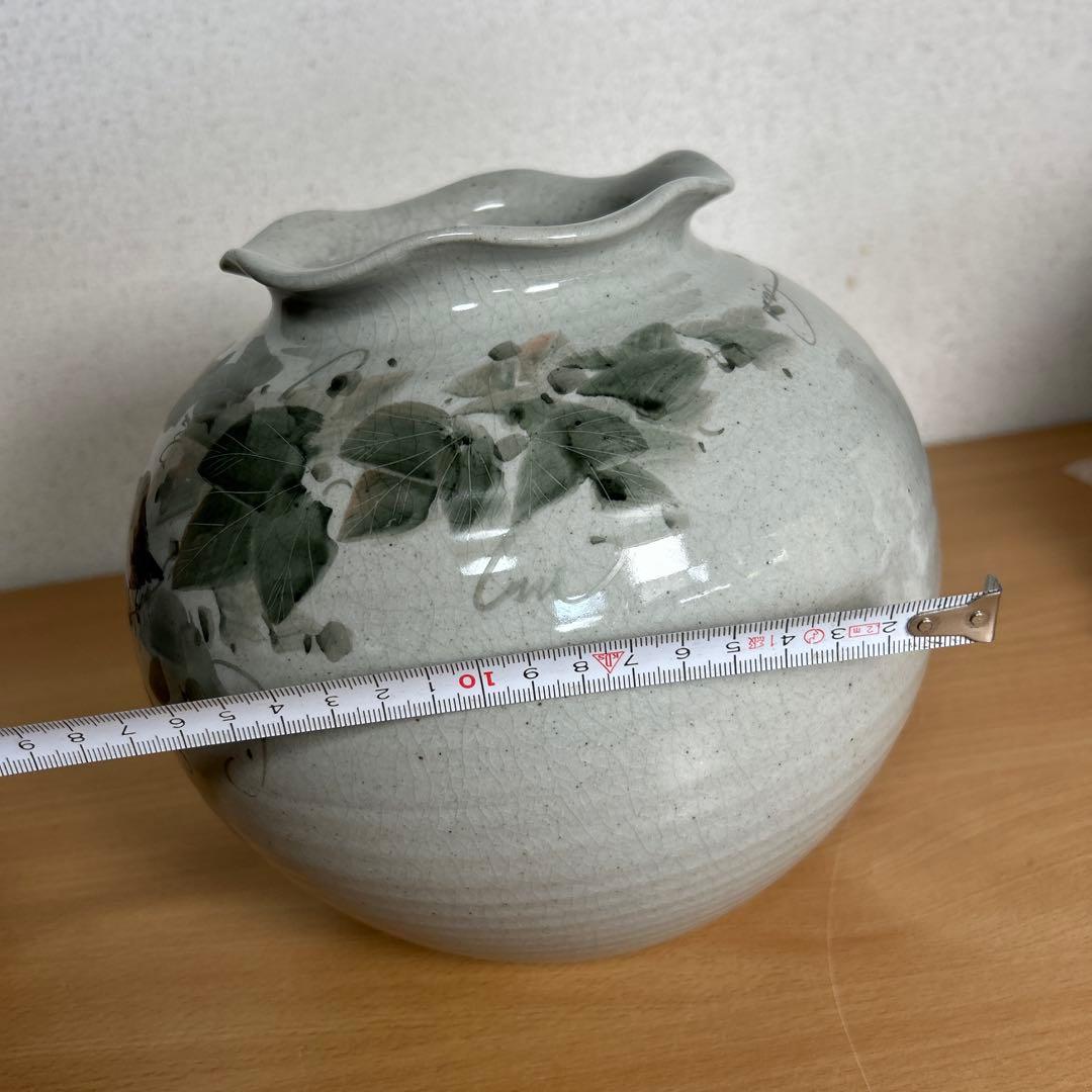 自宅保管品美品　中村陶志人　外志人氏作【九谷焼】伝統工芸 陶志窯 花瓶 花器