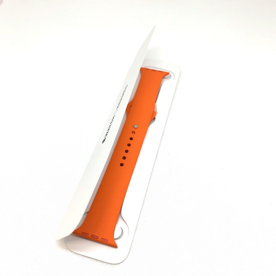 HERMES アップルウォッチ ラバー スポーツバンド ベルト オレンジ0149