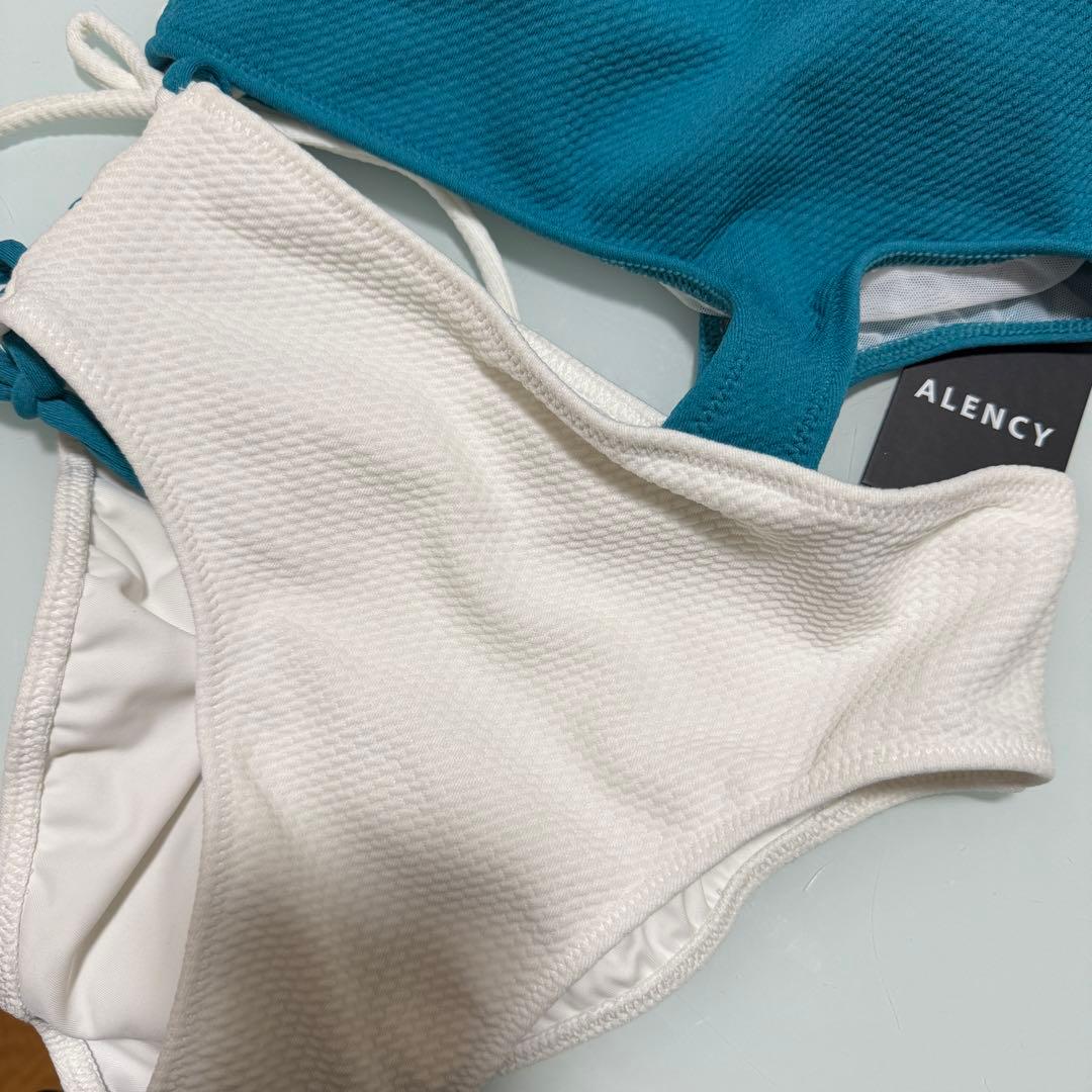 ALENCY ワンショルダービキニバイカラー