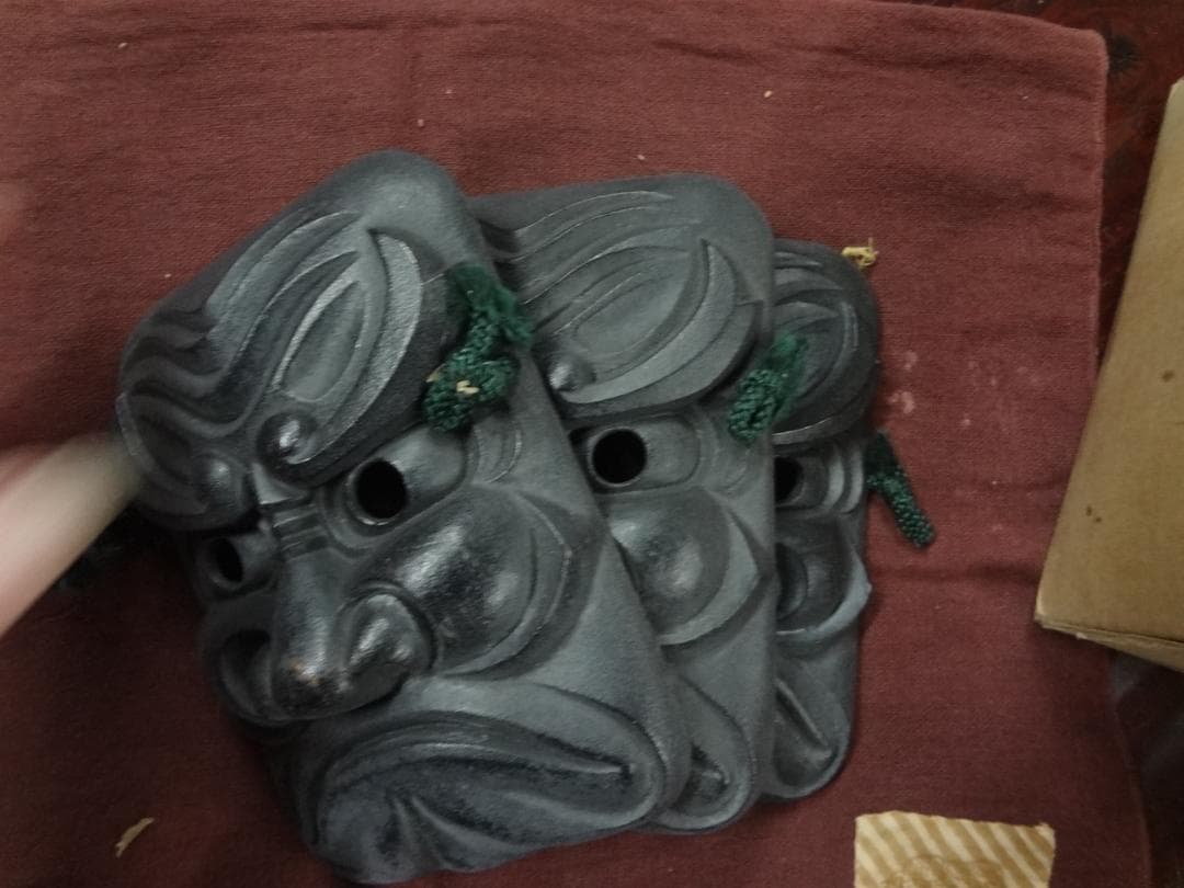 南部鉄器 オリジナル　レア　鬼面３面　１６×１２ｃｍ●入手困難アイテム