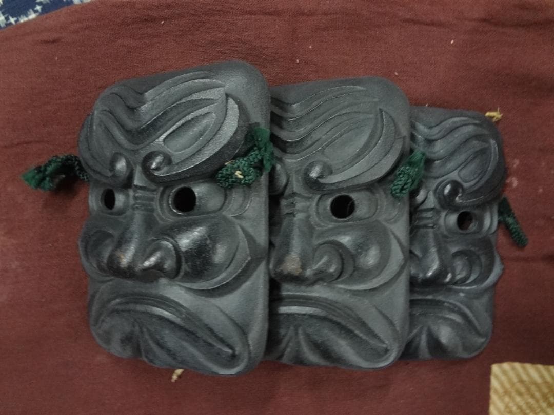 南部鉄器 オリジナル　レア　鬼面３面　１６×１２ｃｍ●入手困難アイテム