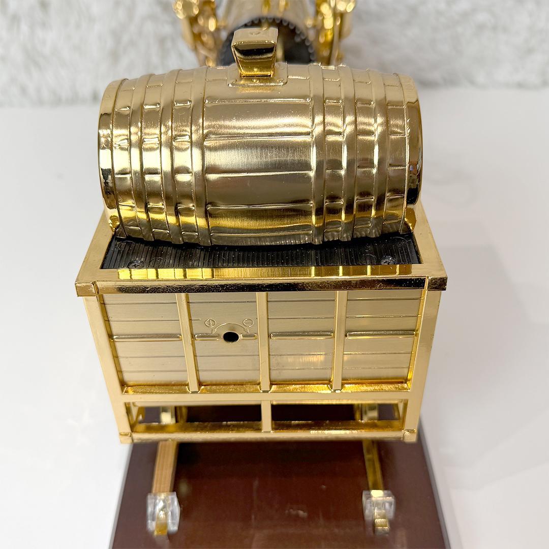 美品 ロバート・スチーブンソン 蒸気機関車 ロケット号 置時計 ケース付 レトロ