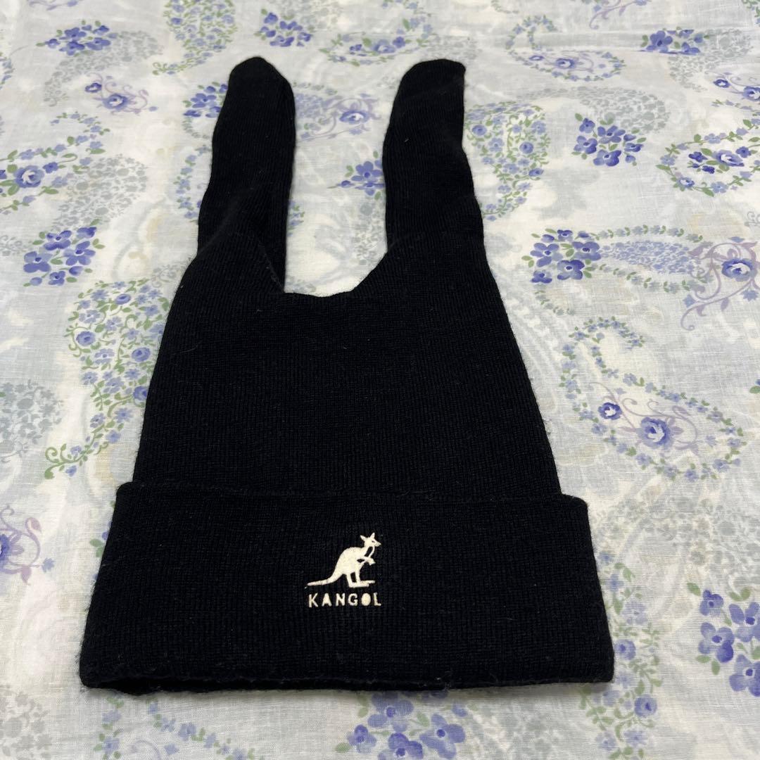 【激レア】KANGOL カンゴール ビーニー ニット帽 90s うさぎ耳