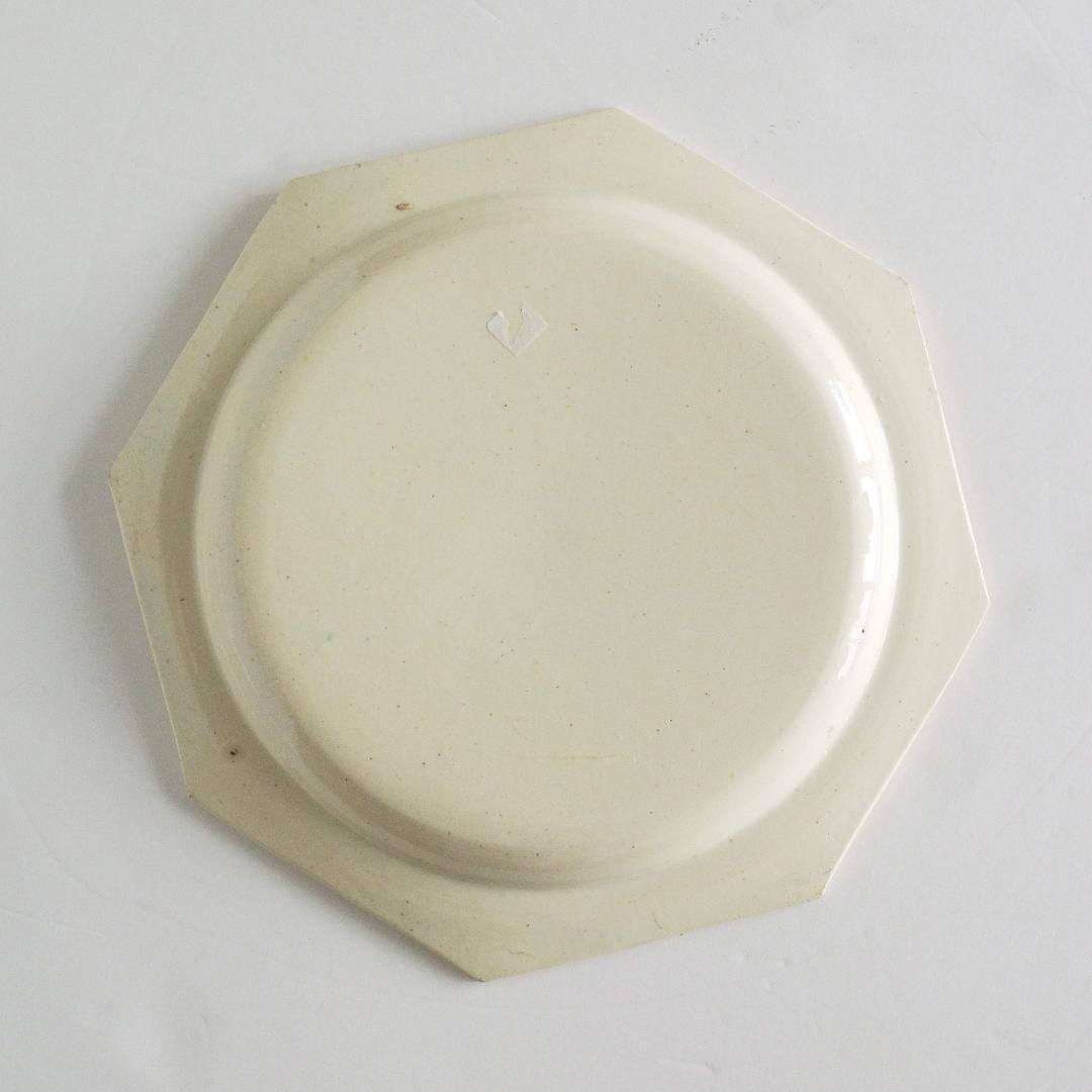 ファイアンスフィン オクトゴナル 花絵皿 C