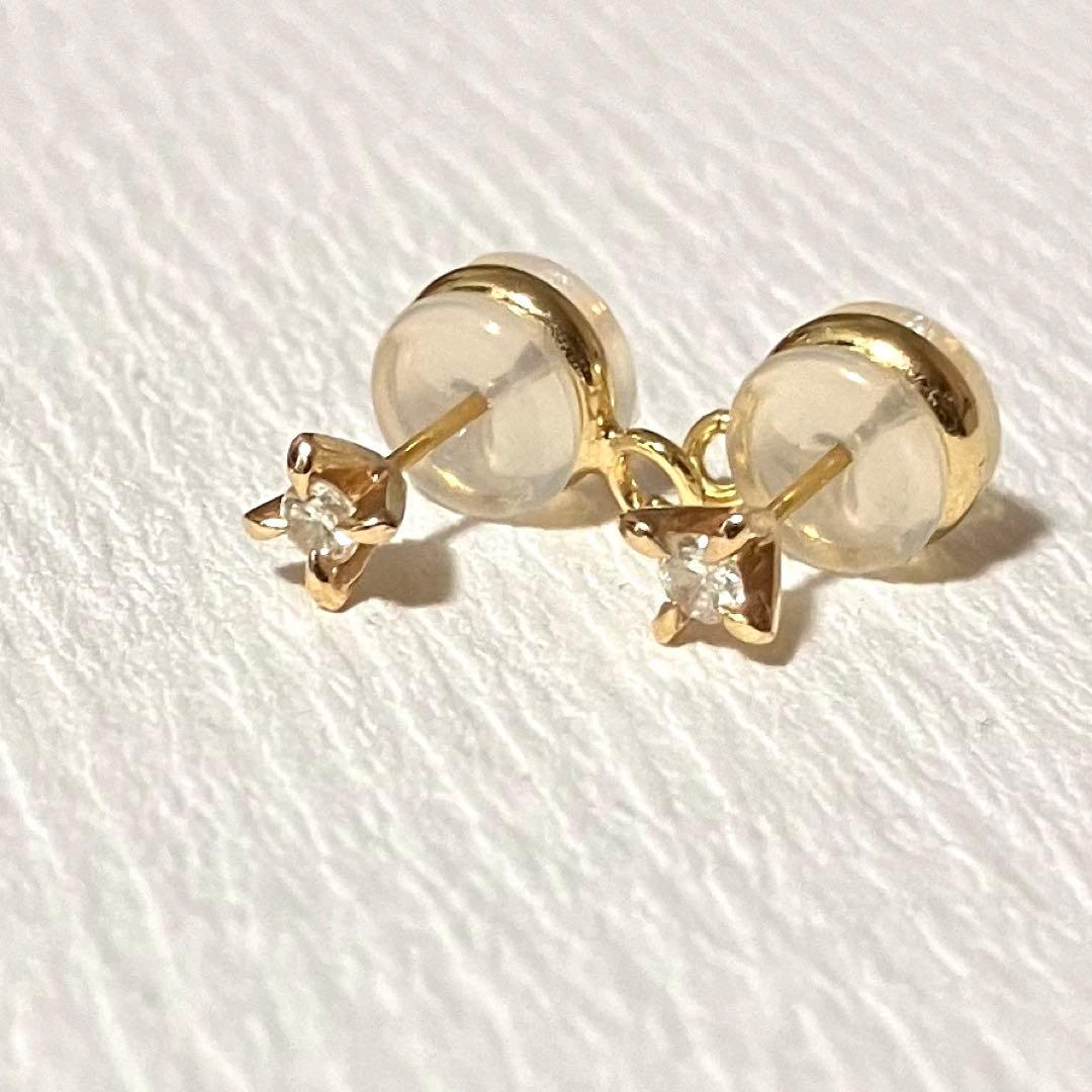 【美品】クロチェ　cloche　ダイヤピアス　K18