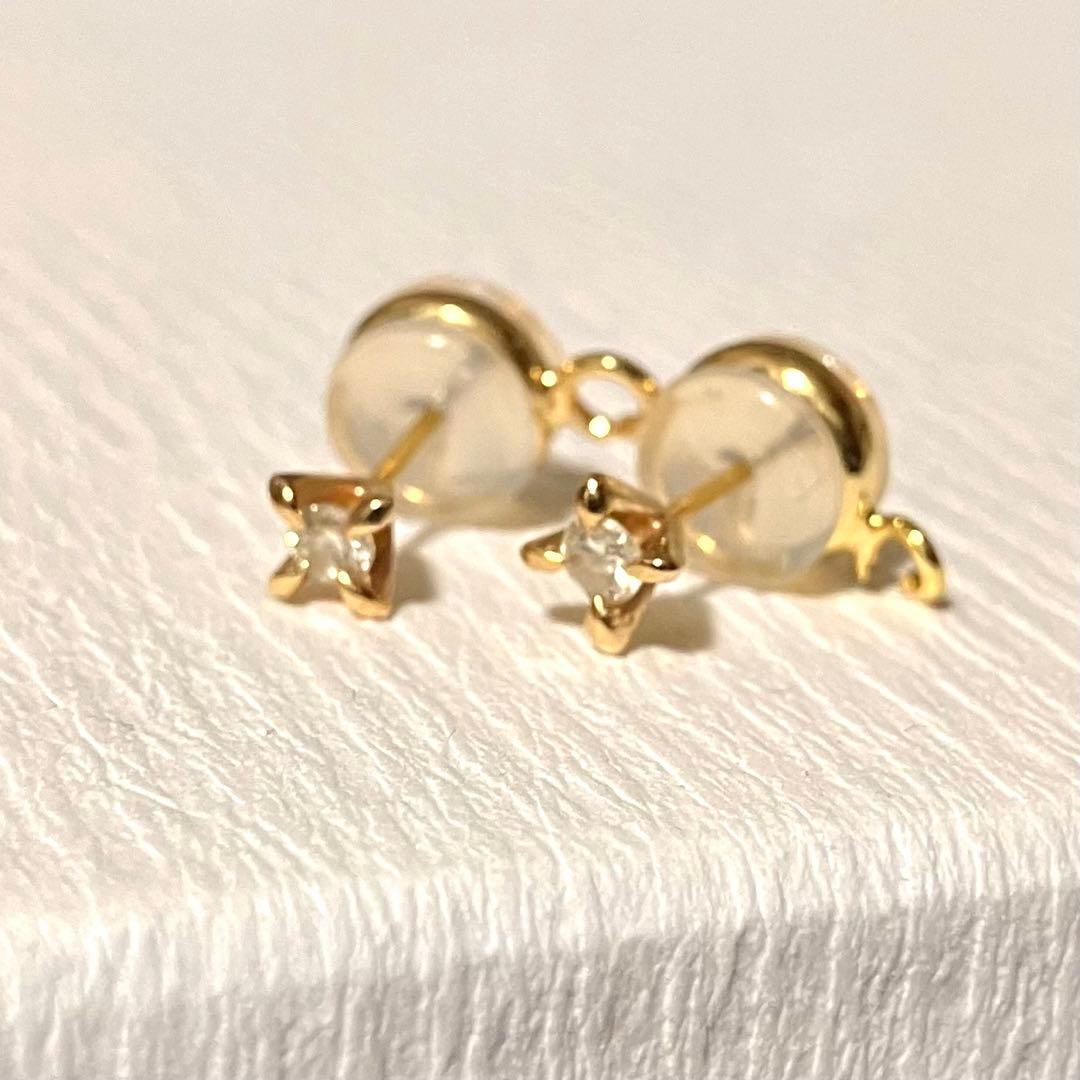 【美品】クロチェ　cloche　ダイヤピアス　K18