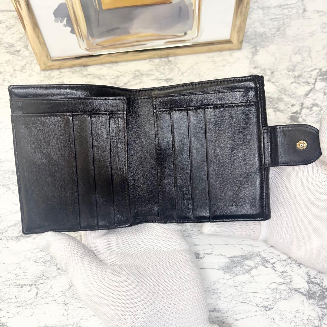 正規品　CHANEL 美品　財布　マトラッセ　ビコローレ　二つ折り財布　ゴールド