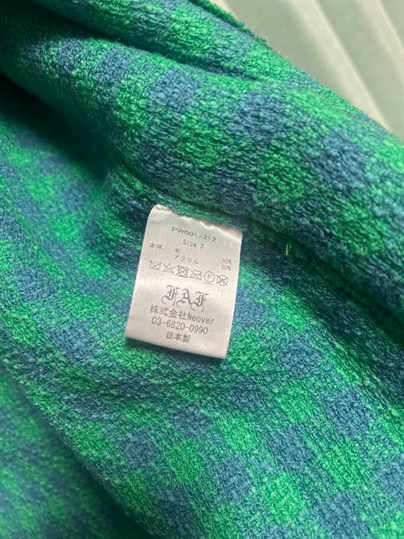 きーFAF フリンジ加工 チェックジャケット