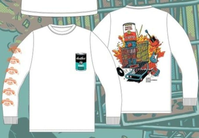 dustbox RUDIE'S×ROLLINGCRADLE ロンT 白/XL