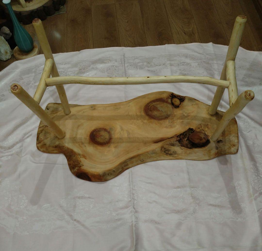 檜のローテーブル⑬値下げ❕樹齢約100年総檜造り耳付テーブル　リビング、ソファー