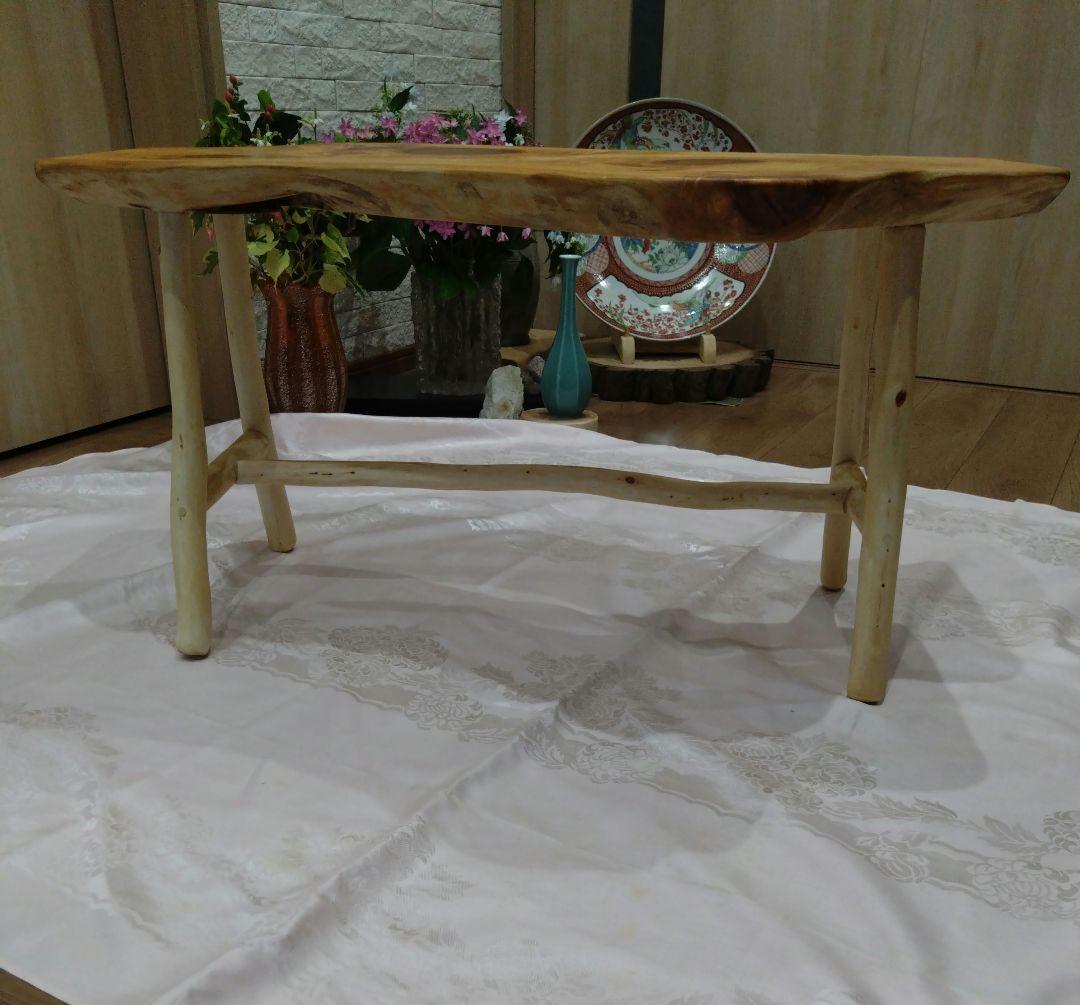 檜のローテーブル⑬値下げ❕樹齢約100年総檜造り耳付テーブル　リビング、ソファー