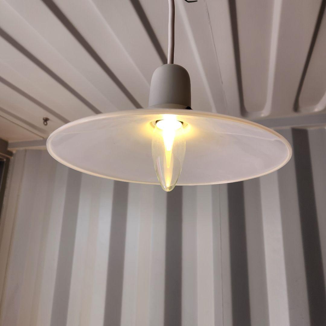 希少　廃盤　笠松電機製作所　レトロペンダントライト 乳白×ホワイト