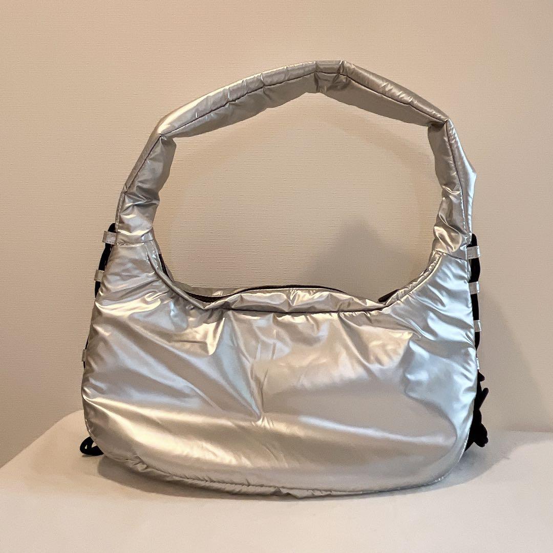 HUNTER シルバー ショルダーバッグ　ハーフムーン　ホーボー　シリング