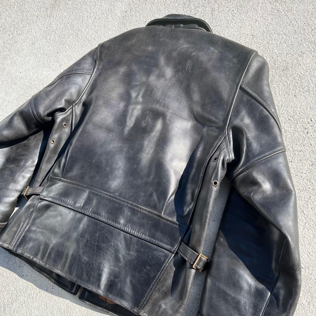 Blue Cross　ブルークロス　ヴィンテージ　カウハイドレザージャケット　黒