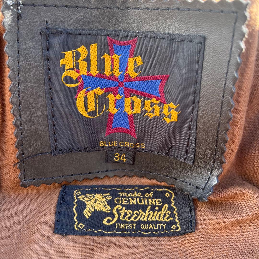 Blue Cross　ブルークロス　ヴィンテージ　カウハイドレザージャケット　黒
