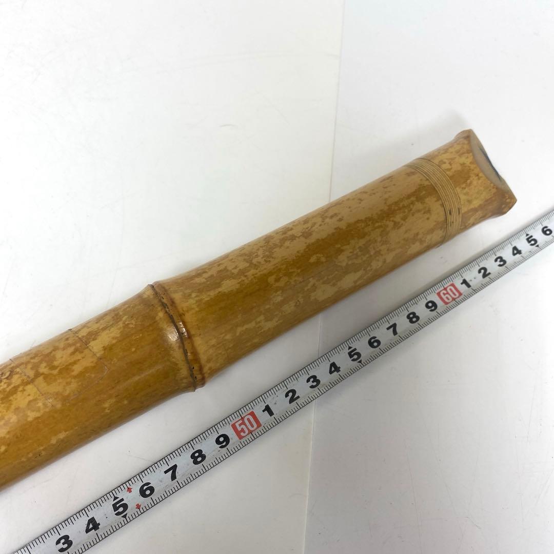 竹風在銘　銀三線尺八　約45cm 東N7-1025①