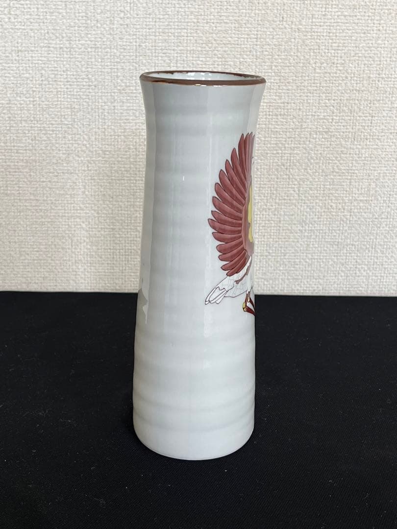 日本工芸会 正会員 武腰潤 掛花入 朱鷺 K305