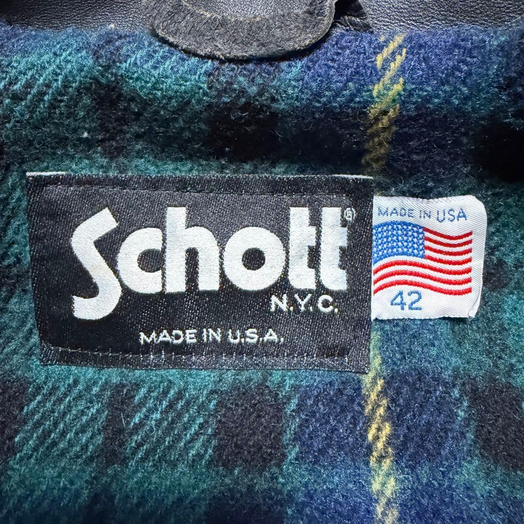 【Schott】659 シングルライダース 42 TALON 美品