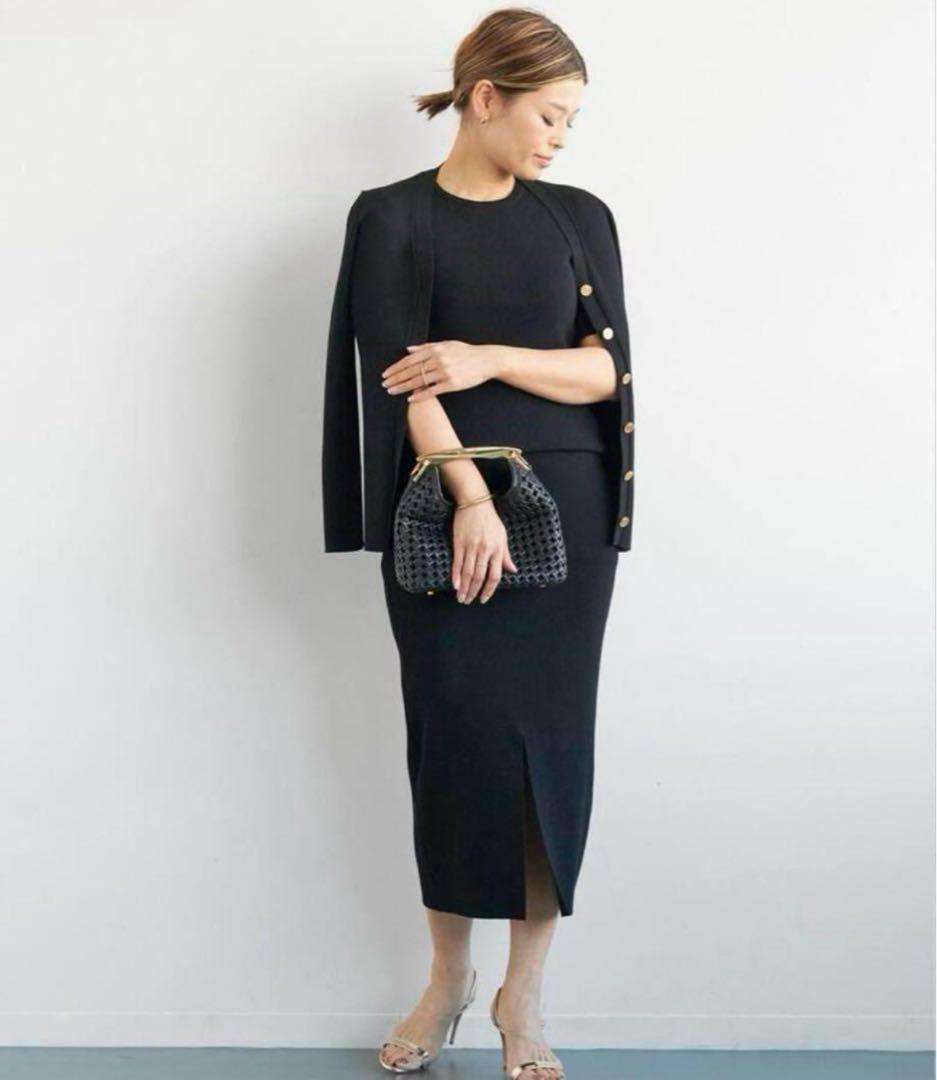 ⭐︎Deuxieme Classe⭐︎Diner Bリブタイトスカート/黒38サイズ