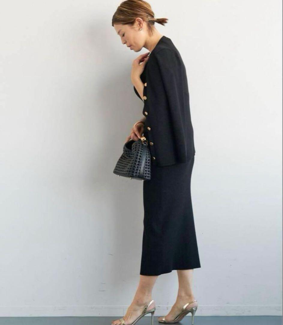 ⭐︎Deuxieme Classe⭐︎Diner Bリブタイトスカート/黒38サイズ