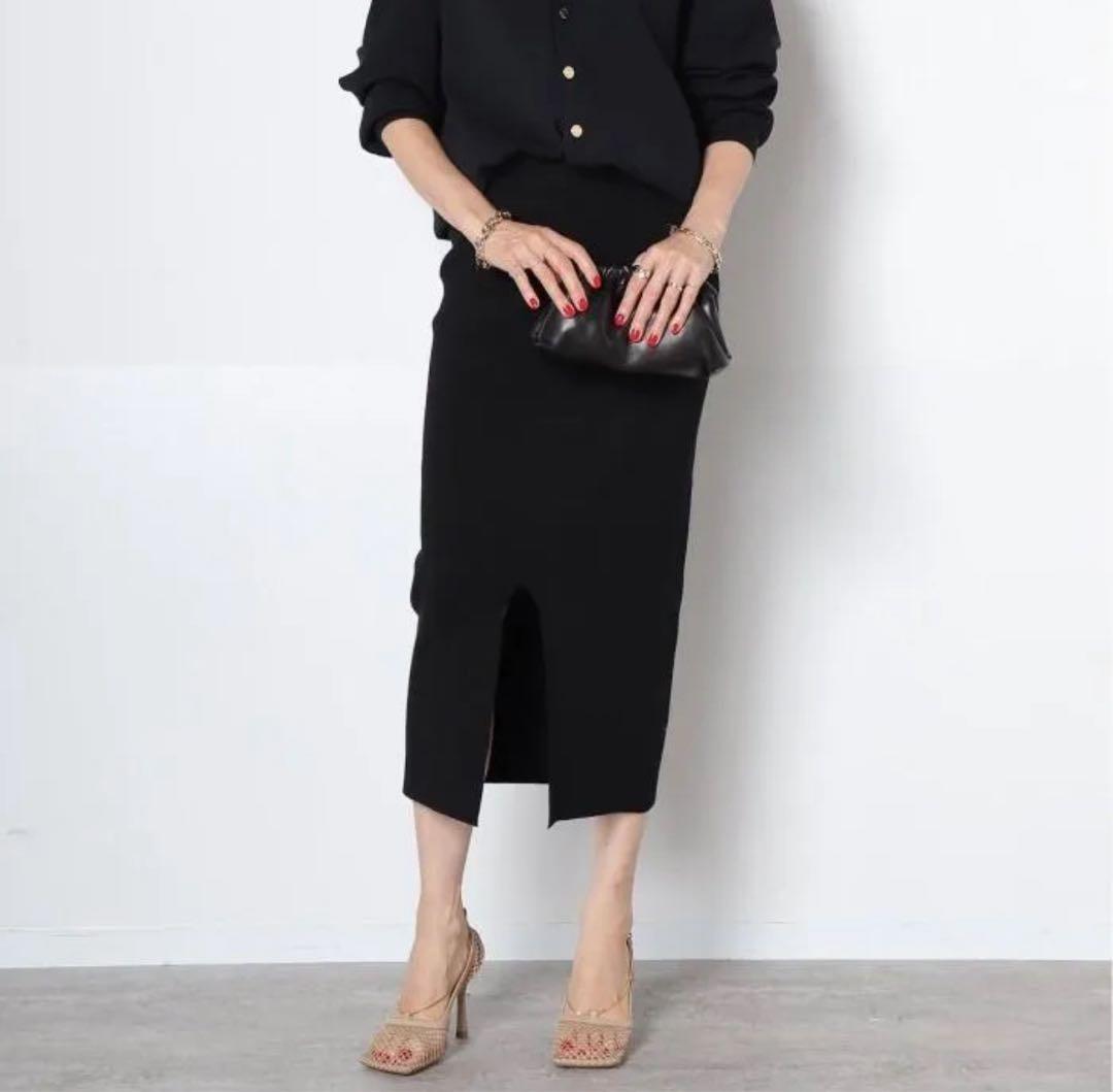 ⭐︎Deuxieme Classe⭐︎Diner Bリブタイトスカート/黒38サイズ