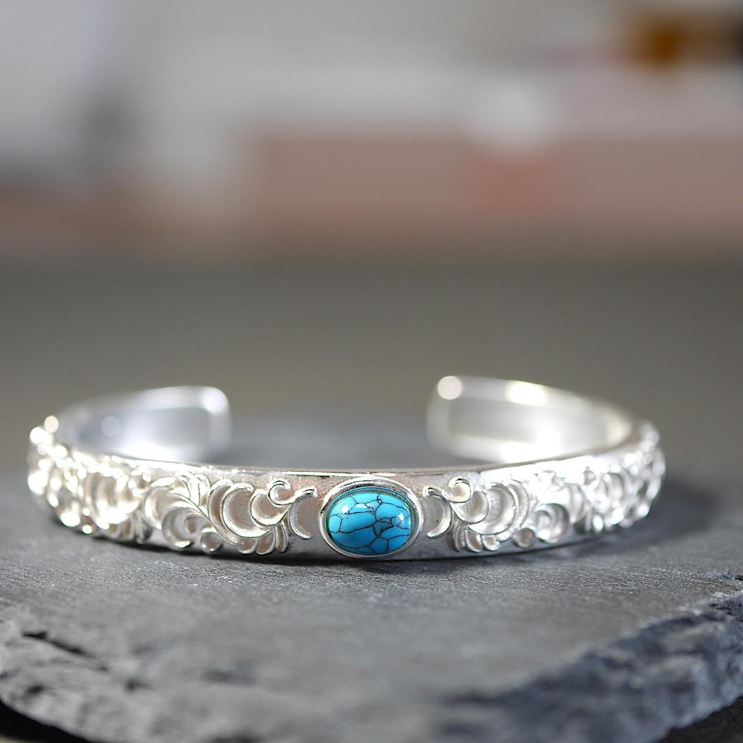 【新品】インディアンジュエリー バングル ターコイズ シルバー925