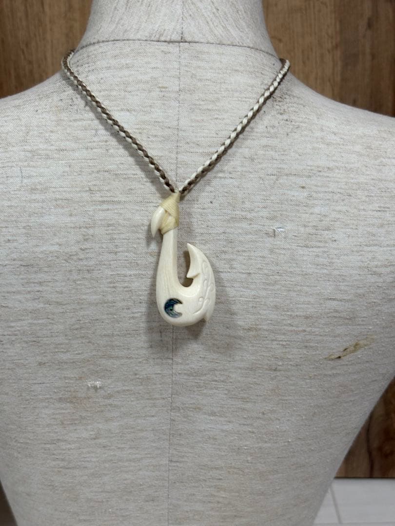 ボーンカービングネックレス(sw55)マッコウ×アバロンシェル7/30限定値下