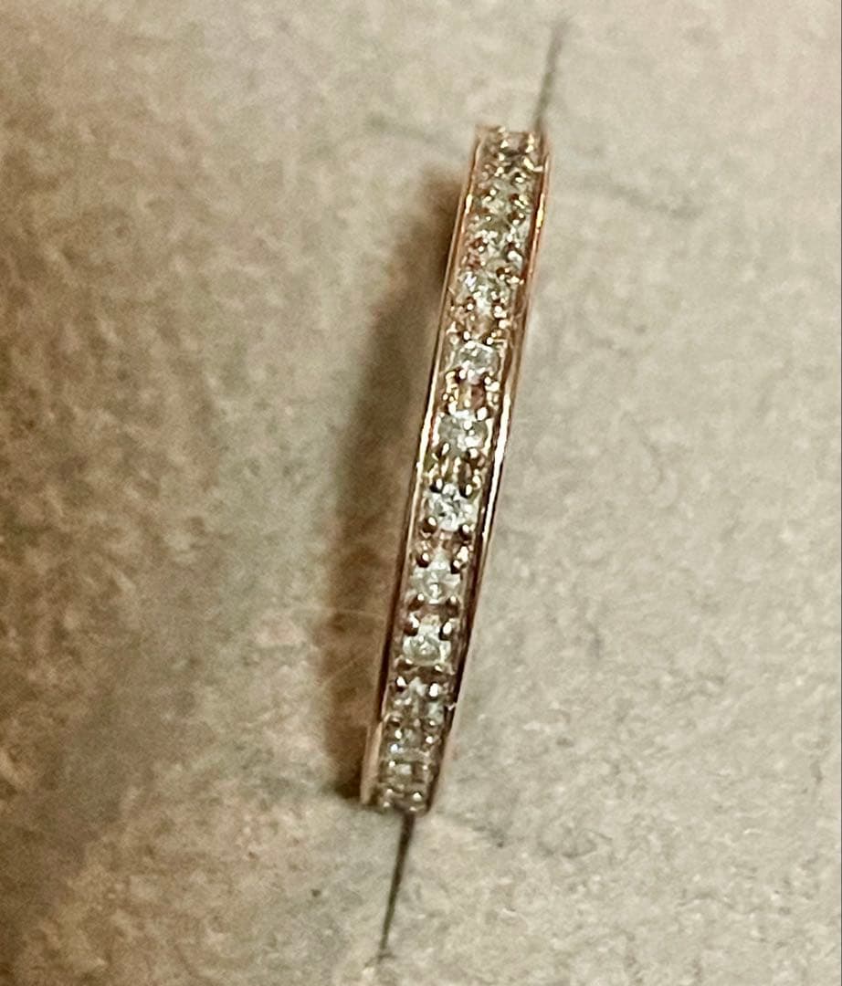 k10金 フルエタニティ ダイヤモンド 0.20ct リング 指輪