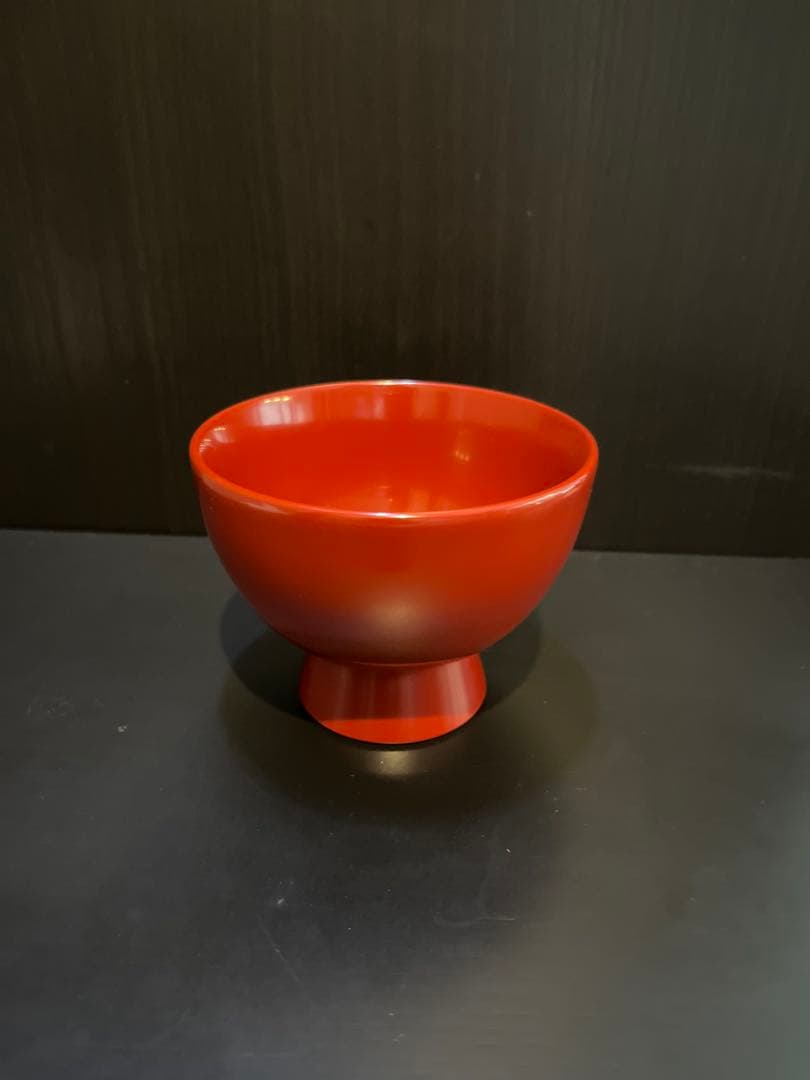 【美品】市中屋　輪島塗漆好椀5客セット(朱色)