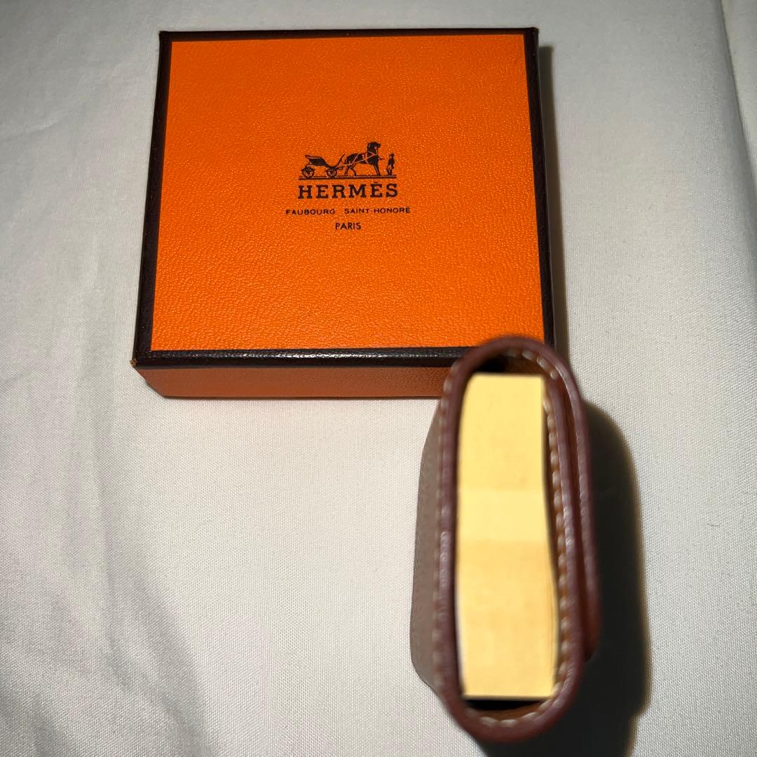 【新品・未使用・極美品】エルメス　小さなメモ帳　革　紙箱付