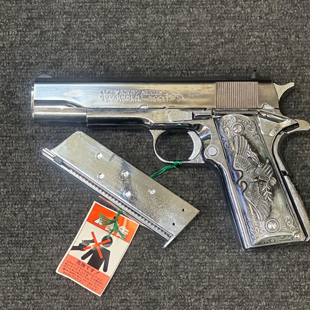 WA SCW ガバメント プレミアムエディション ガスガン 彫刻調グリップ