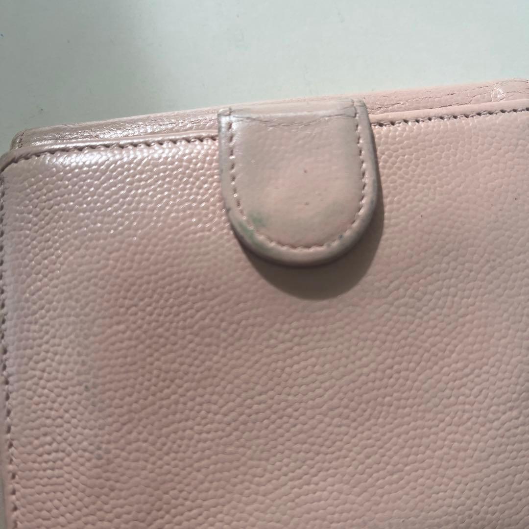 シャネル 財布 二つ折り ベビーピンク
