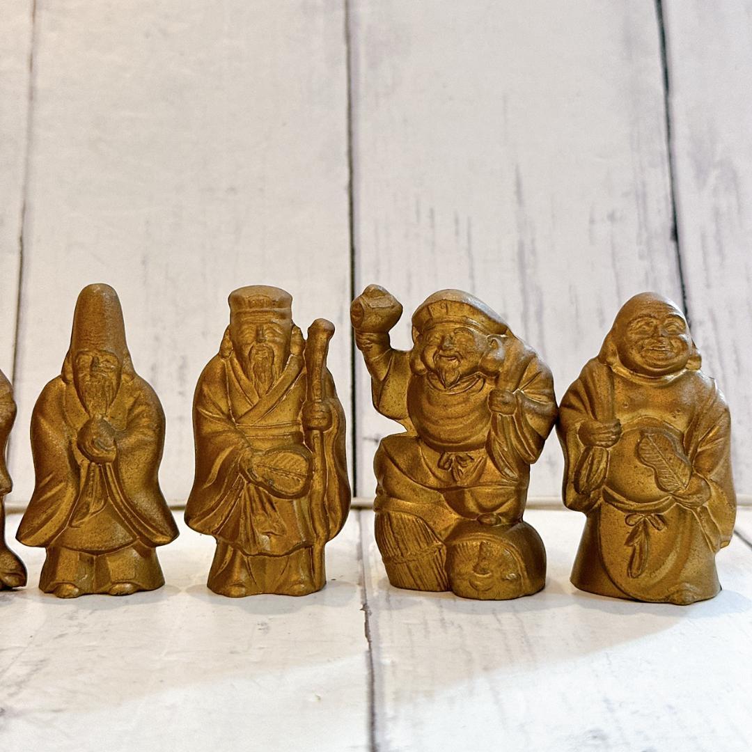 七福神　真鍮　7体セット！あわせて1127グラム！かなりずっしりとしています。