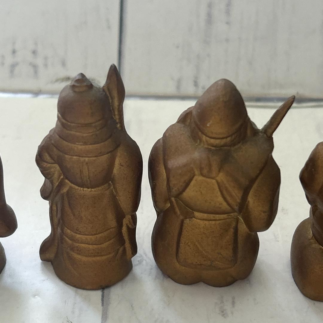 七福神　真鍮　7体セット！あわせて1127グラム！かなりずっしりとしています。