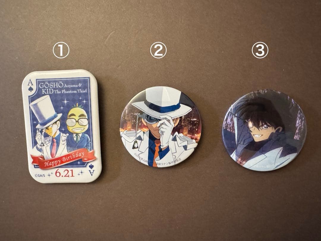 名探偵コナン 怪盗キッド 缶バッジ 業火の向日葵 birthday