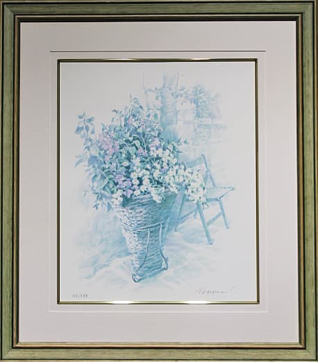 笹倉鉄平 【フラワーバスケット】リトグラフ