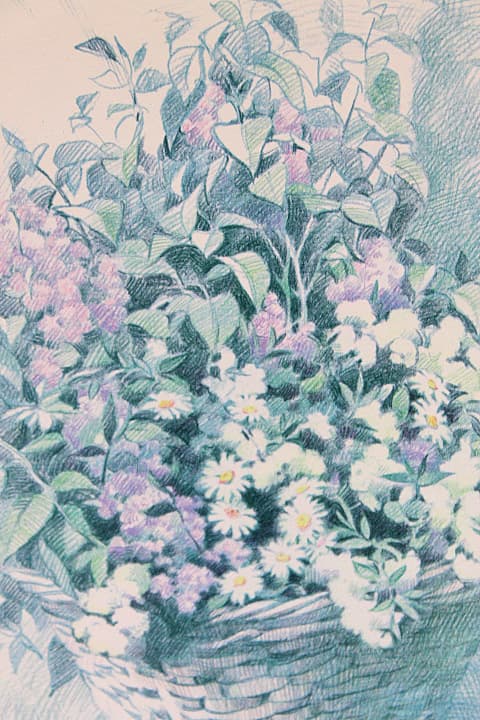 笹倉鉄平 【フラワーバスケット】リトグラフ