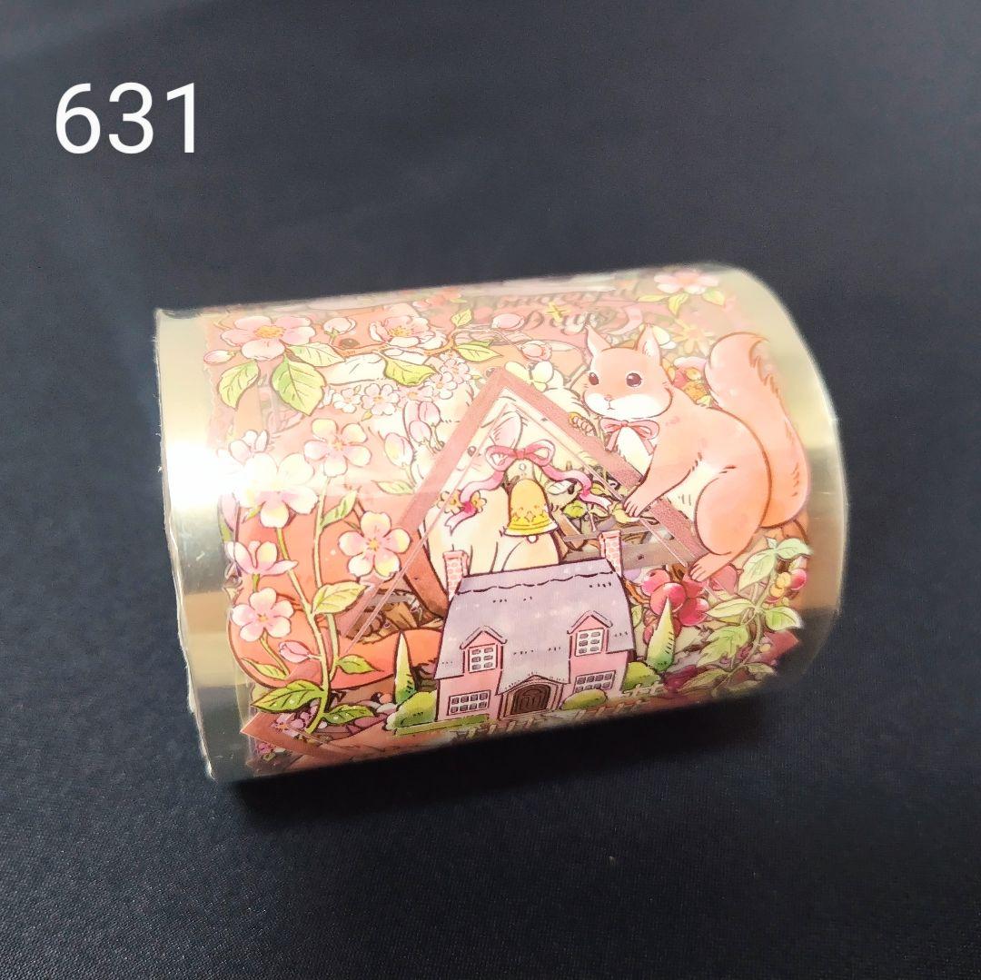 巻売 631★ 海外 マスキングテープ マステ PET 兎 猫 羊 鳥 動物